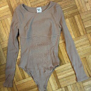 brown Princess Polly ribbed bodysuit